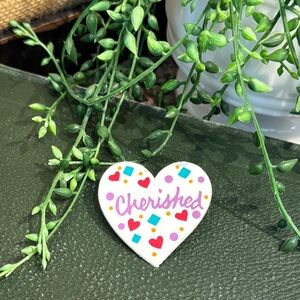 Cherished heart pin